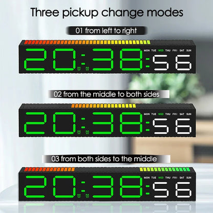 LED-skrivebordsvækkeur med Rytmelys