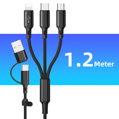 3-i-1 Hurtigopladningskabel 1,2 m
