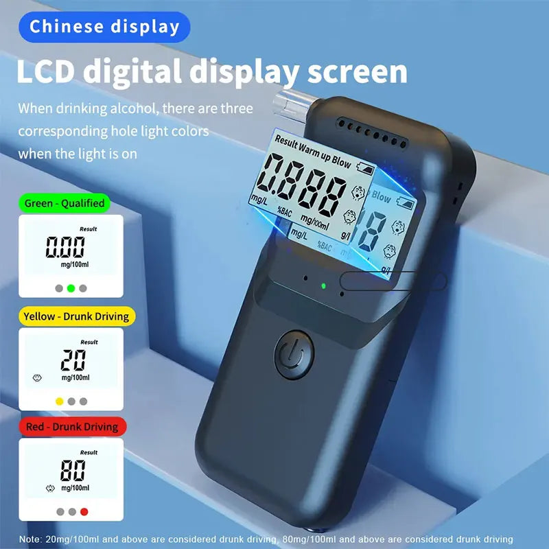Digital Alkoholtester med LCD-Display