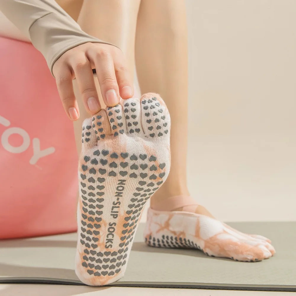 Skridsikre Femtåede Yoga- og Pilatessokker