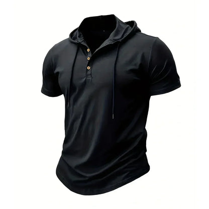 Herre Slim-Fit Hættetrøje Letvægt Sports T-Shirt