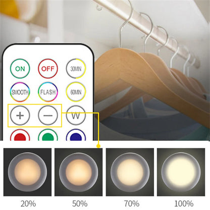 Trådløse RGB LED Skabslys med Fjernbetjening