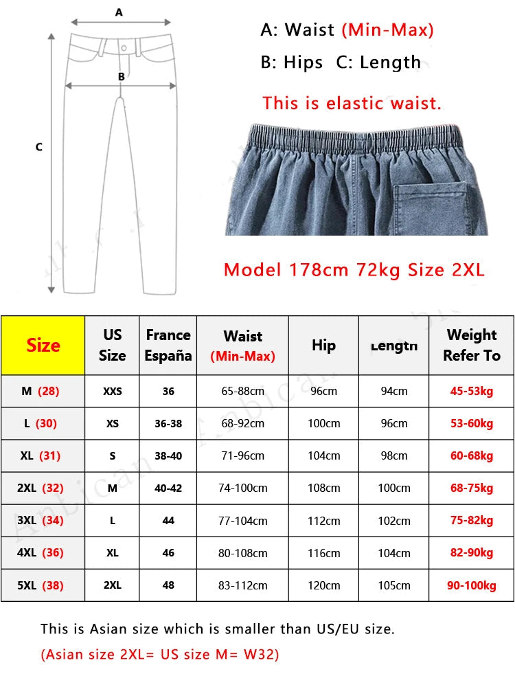 Herre Streetwear Cargo Jeans Sort og Blå