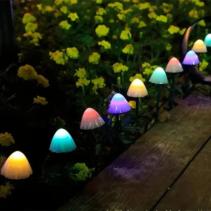 10 LED Solcelledrevne Havelamper i Svampedesign