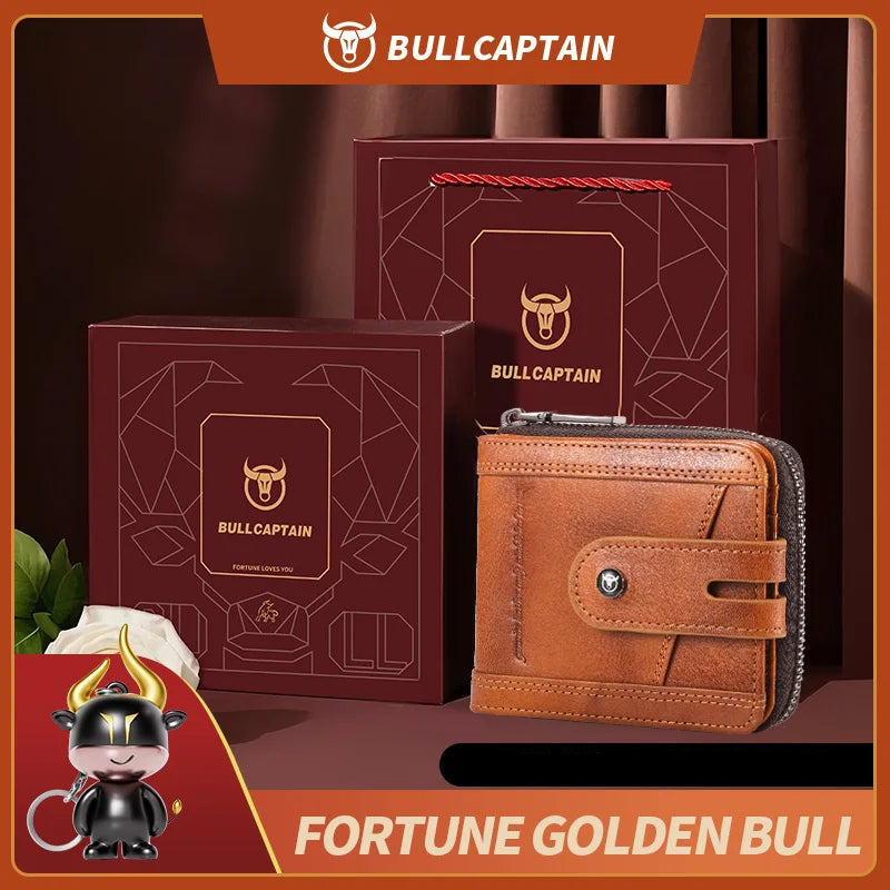 Herre Læder Bifold Pung med RFID-Blokering