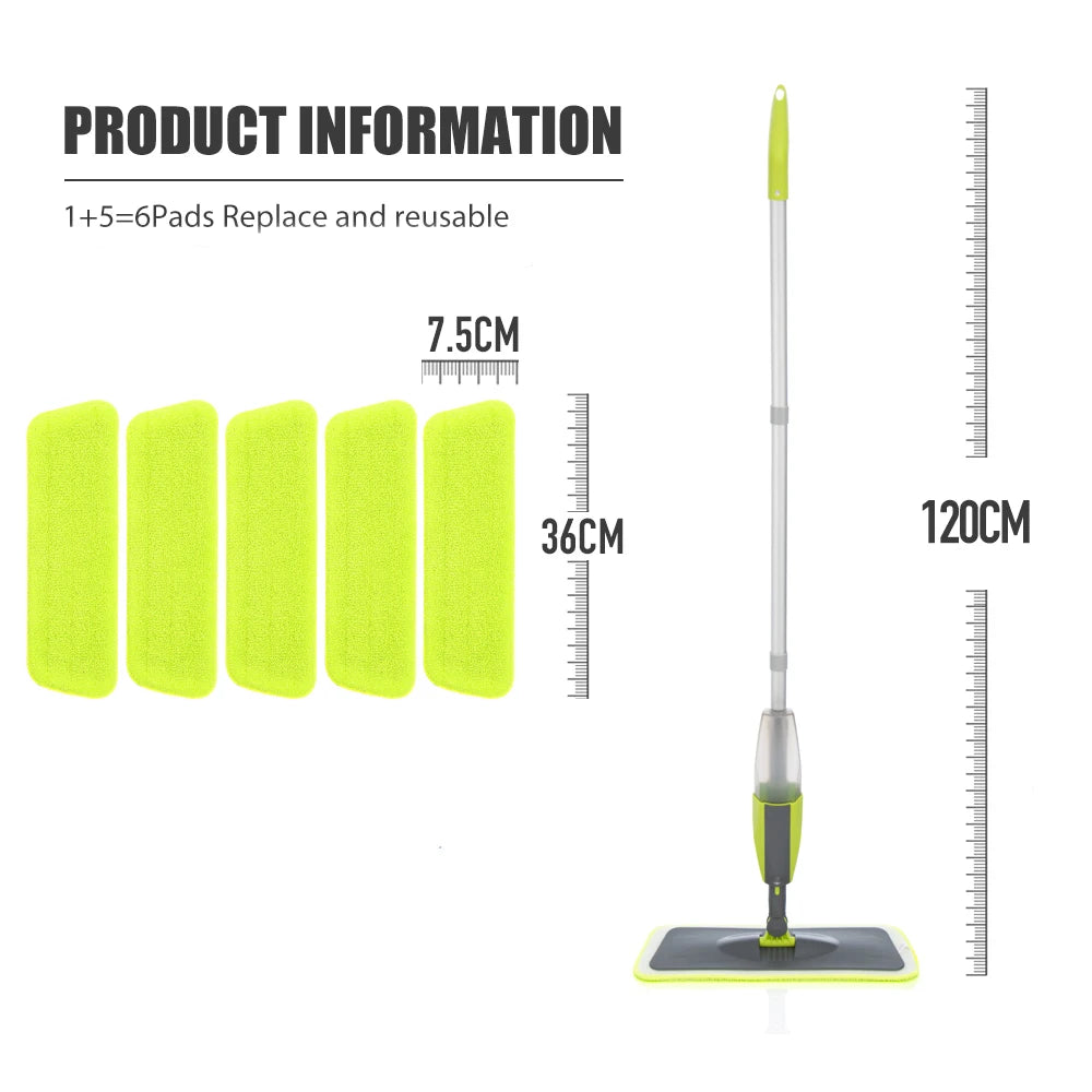 Spraymop- og Kostesæt med Mikrofiberklude
