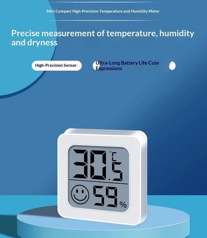 Mini LCD-termometer Hygrometer og Fugtighedsmåler