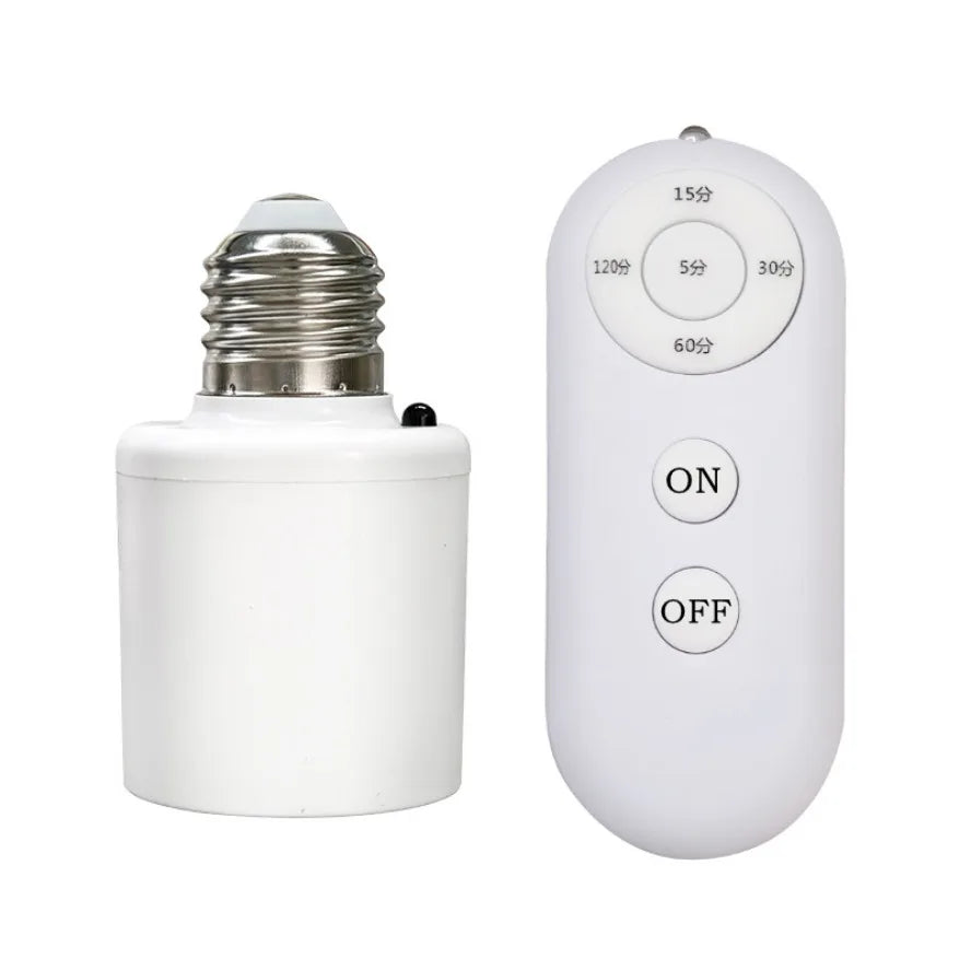 Trådløs E27 Lampefatning med Timer