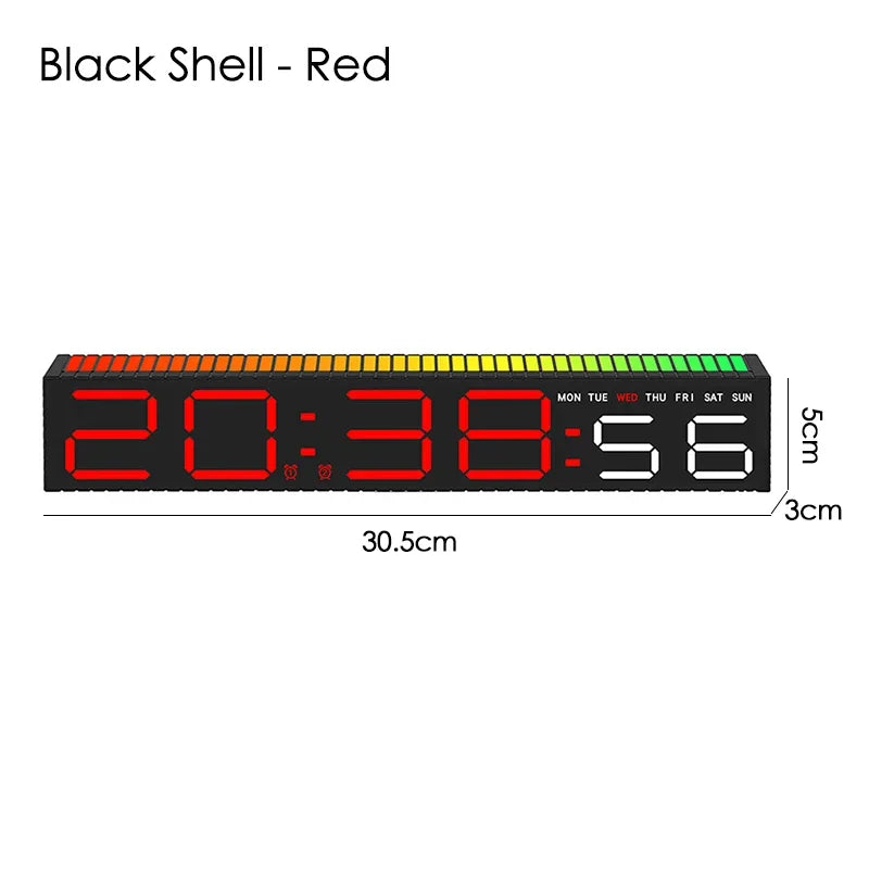 LED-skrivebordsvækkeur med Rytmelys
