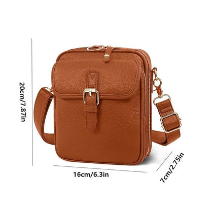 Stor Læder Crossbody Taske til Kvinder