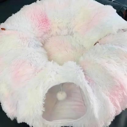 Fluffy Plys Kattetunnel Seng