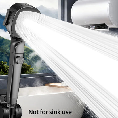 Opgrader Din Bruseoplevelse Med Dette Højtryksbrusehoved Med 3 Spraytilstande, Kraftigt Vandflow Samt Et Energi- Og Vandbesparende Design