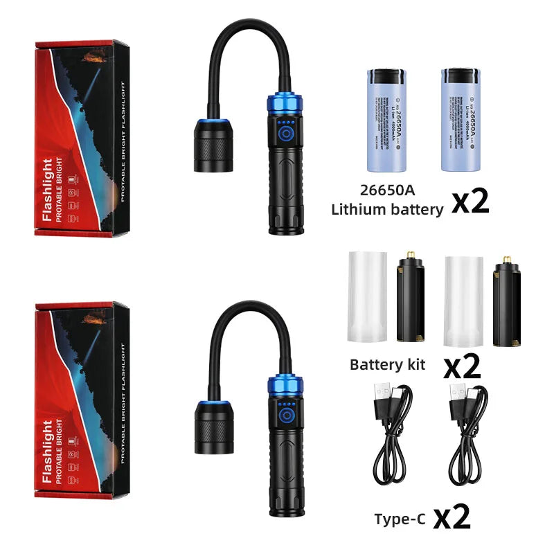 Genopladelig 360° Roterende LED-arbejdslygte