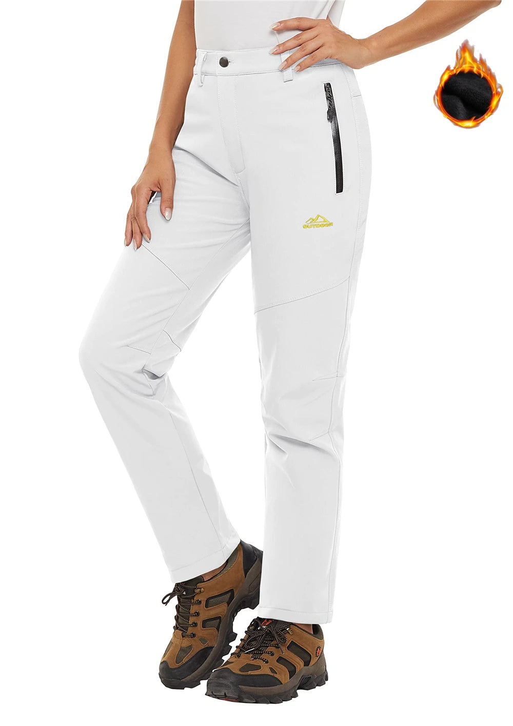 Dame Varm Vandtæt Fleece Vinterbukser
