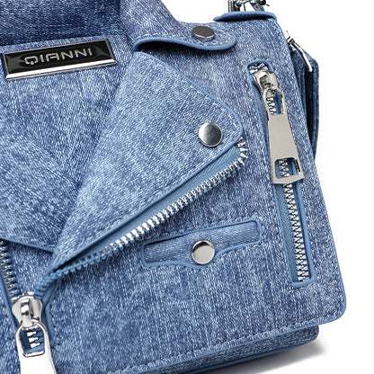 Luksus Dame Crossbody Taske i Denim