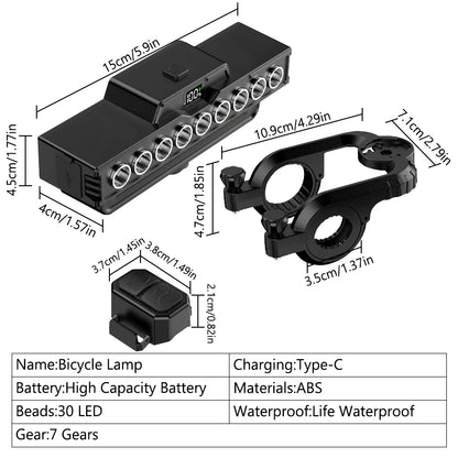 USB Genopladelig LED Cykelforlygte