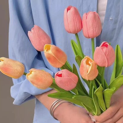 5 stk. Kunstige Tulipanblomster til Hjemmeindretning