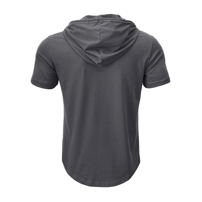 Herre Slim-Fit Hættetrøje Letvægt Sports T-Shirt