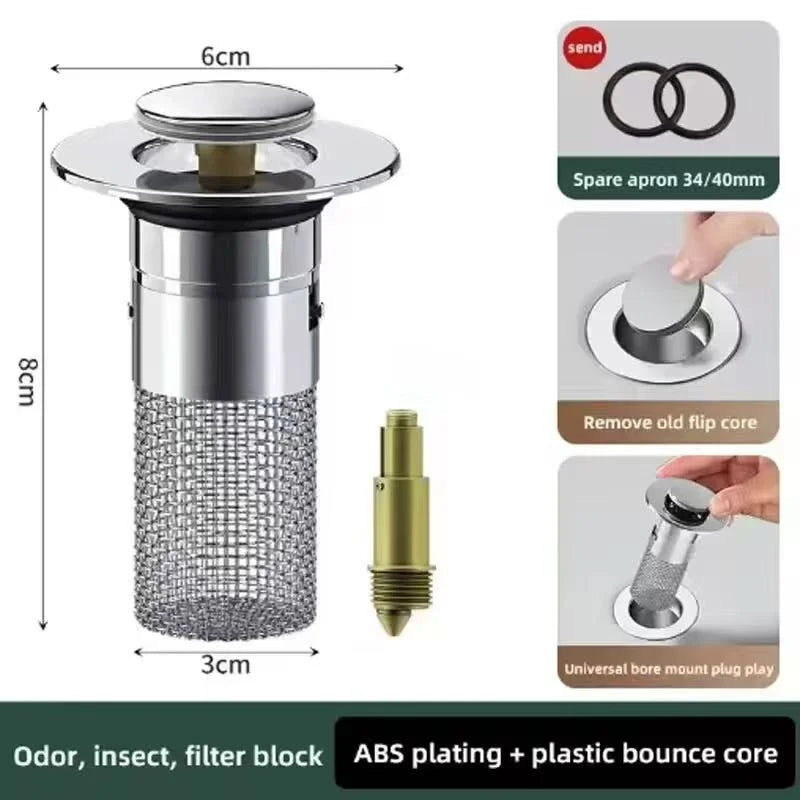 Lækagesikker Vaskprop i Rustfrit Stål – Universel Pasform