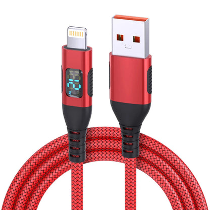 USB-A til Lightning Opladningskabel med LED-Display