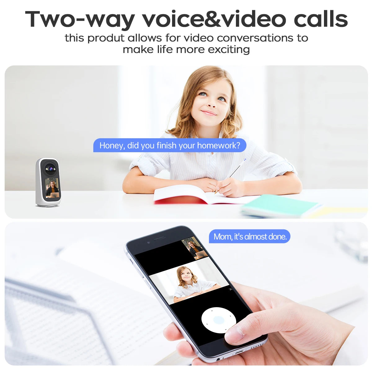 3MP HD WiFi Babymonitor Kamera