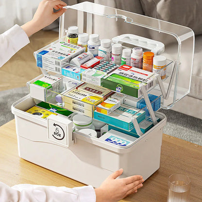 Stor Medicinopbevaringskasse med Flere Rum