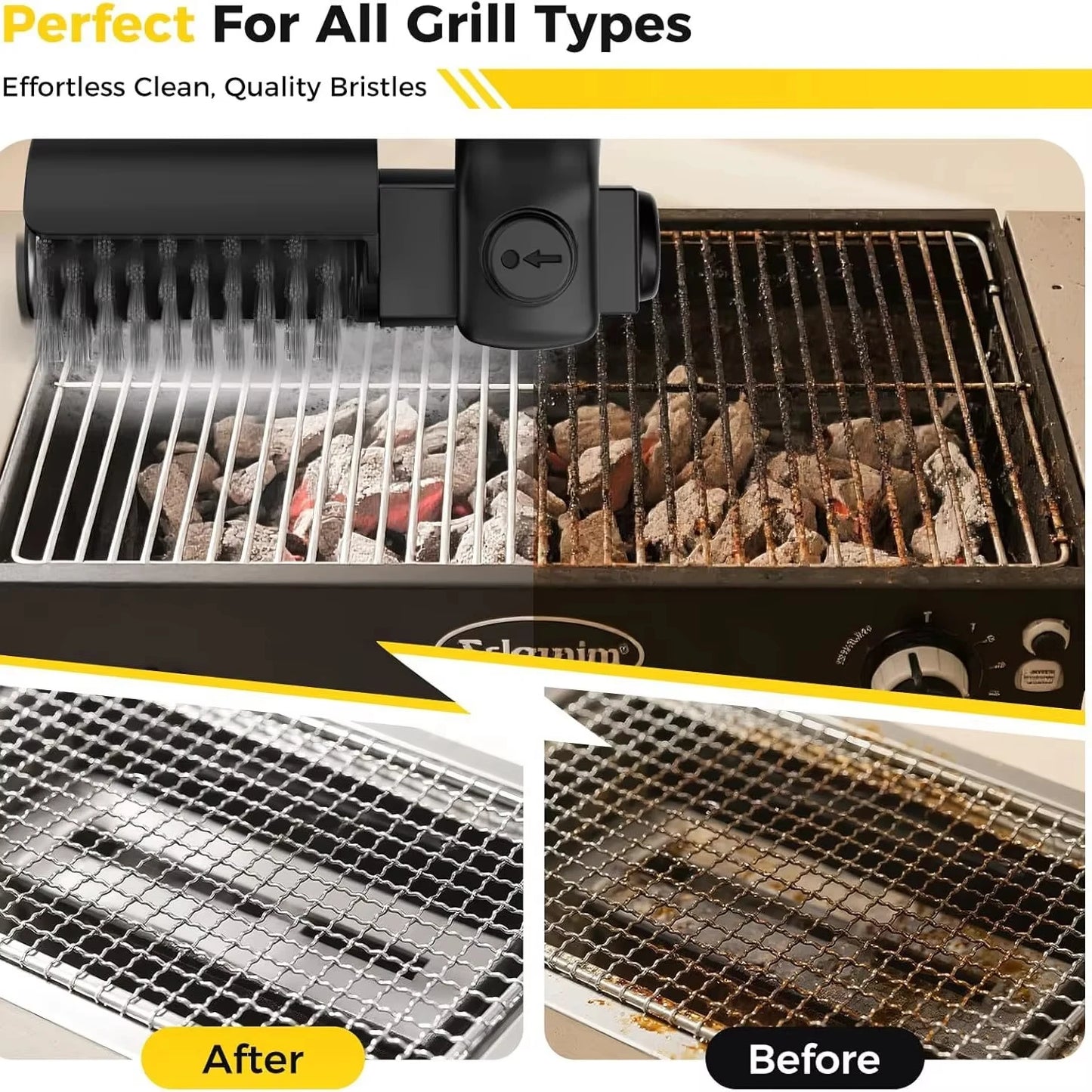 Trådløs Elektrisk Grillrengøringsbørste