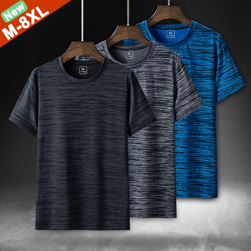 Herre Plus Size Sommer T-shirt