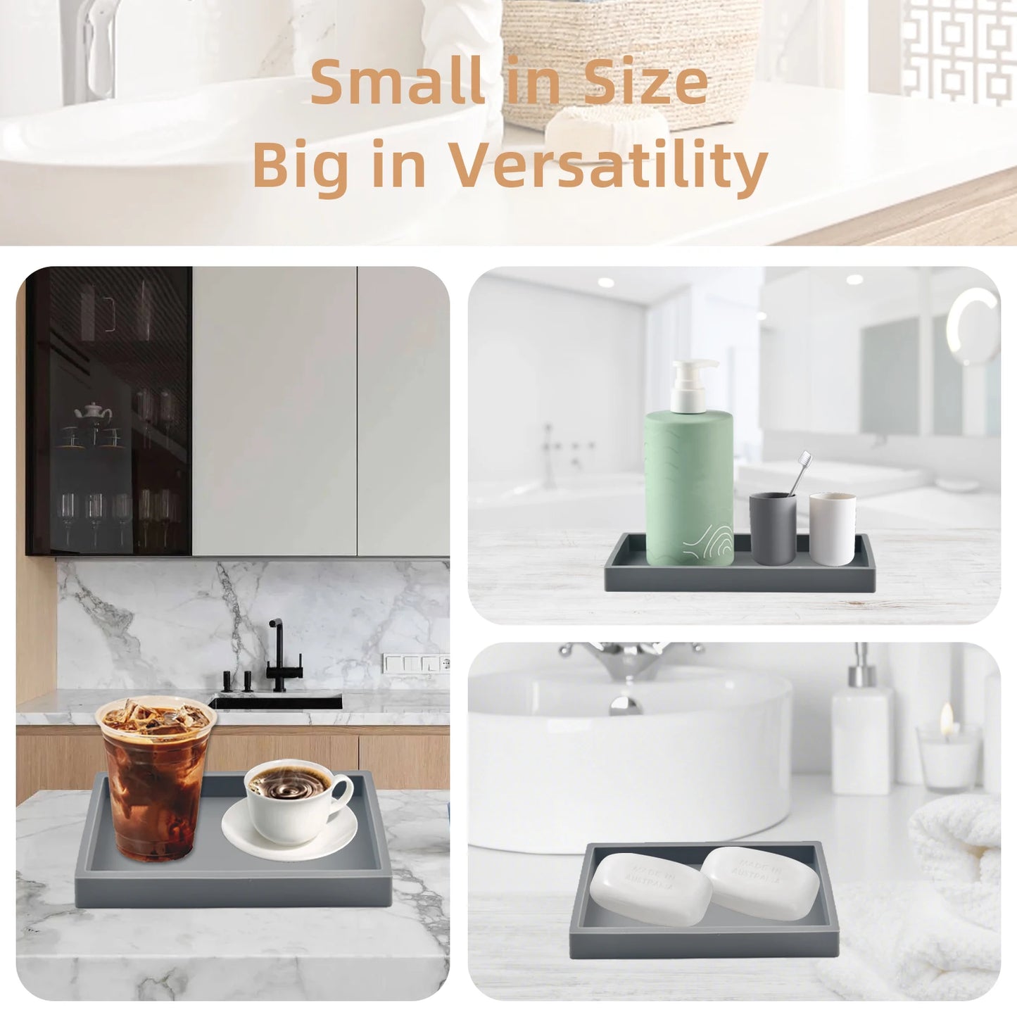 Silikone Badeværelsesbakke til Opbevaring