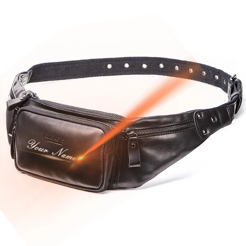 Ægte Læder Bæltetaske til Mænd
