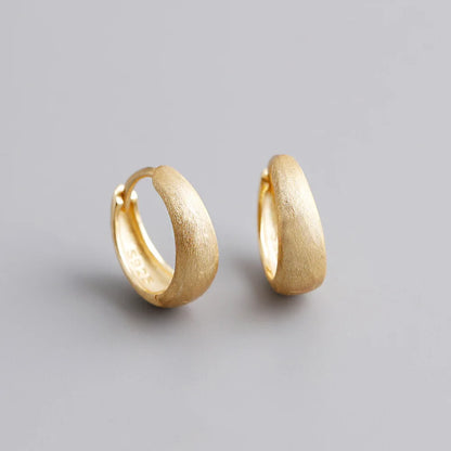 Brede Hoop Øreringe i Sterlingsølv og Guld