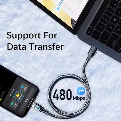 120W USB-C Hurtigopladningskabel med LED-Display