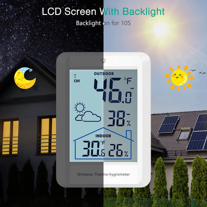 Trådløst Digitalt Termometer med Vejrstation