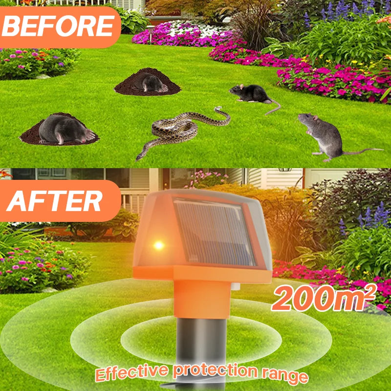 Solcelledrevet Dyreskræmmer med Spiralstav