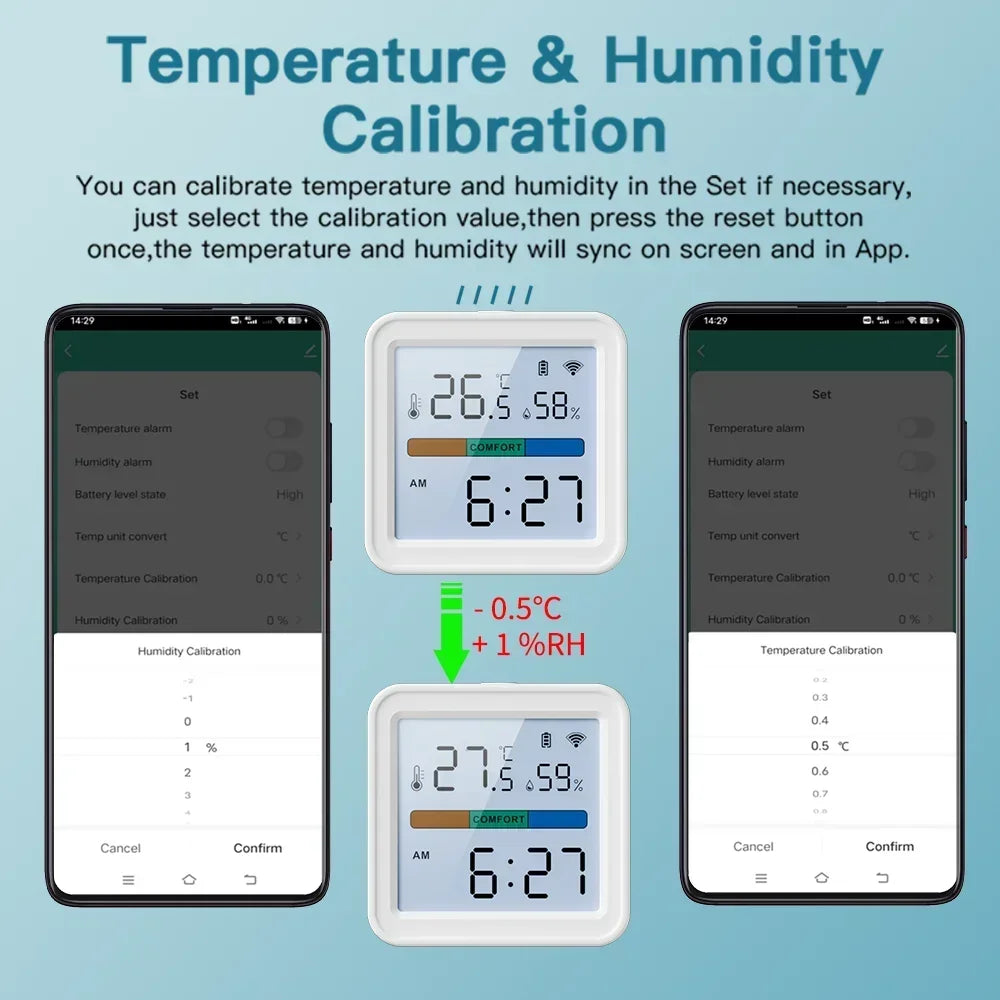 Smart WiFi Temperatur Fugtighedssensor