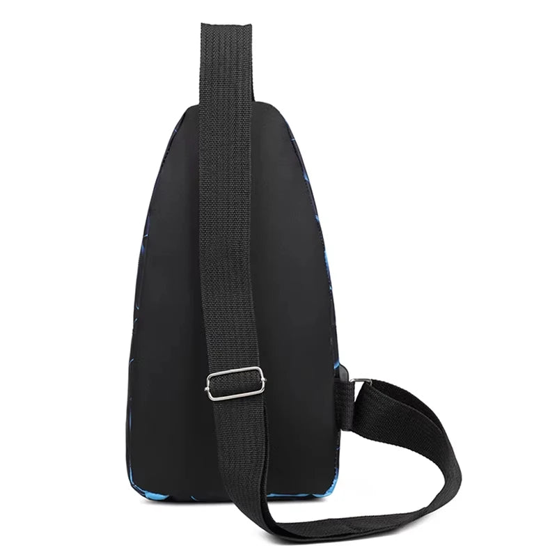 Herre Casual Crossbody Brysttaske med Geometrisk Mønster