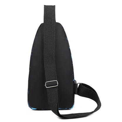 Herre Casual Crossbody Brysttaske med Geometrisk Mønster