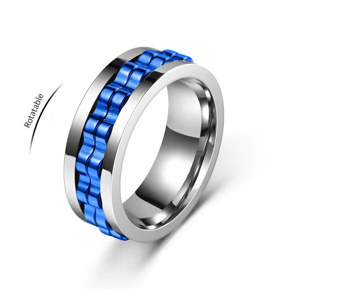 Roterende Antistress-ring i Rustfrit Stål