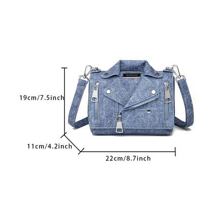Luksus Dame Crossbody Taske i Denim