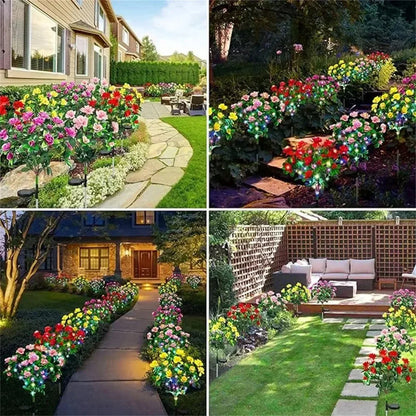 LED Blomster Solcellelampe