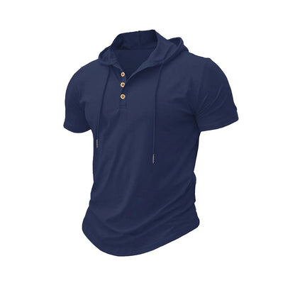 Herre Slim-Fit Hættetrøje Letvægt Sports T-Shirt