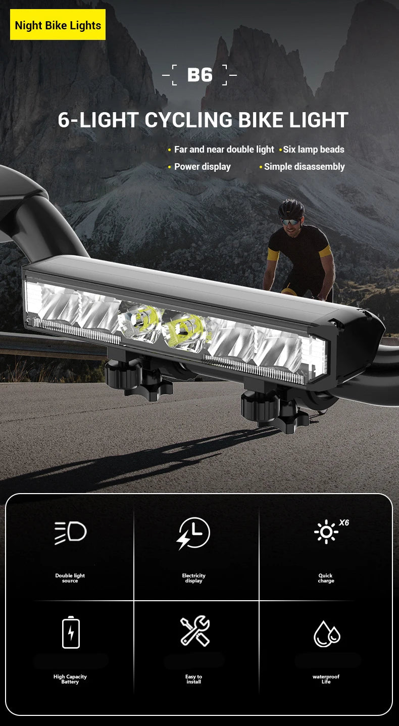 USB Genopladelig LED Cykelforlygte