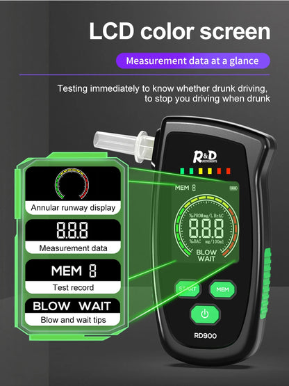 Genopladelig Digital Alkoholalkometer