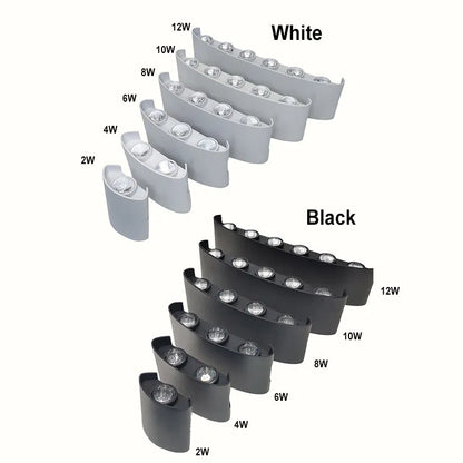 Moderne LED-Væglampe til Indendørs og Udendørs Brug