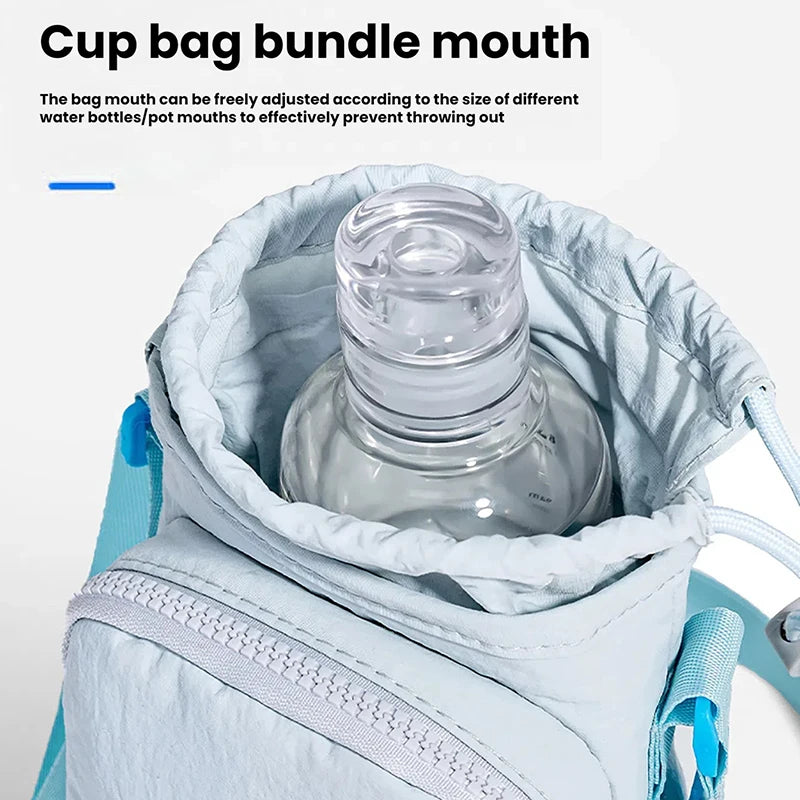 Lille Nylon Crossbody Taske med Flaskelomme