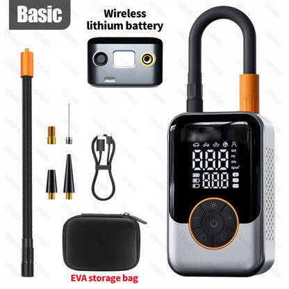 Bærbar Mini Elektrisk Dækpumpe Trådløs Luftpumpe