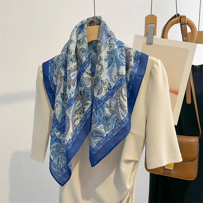 Printet Firkantet Tørklæde til Kvinder