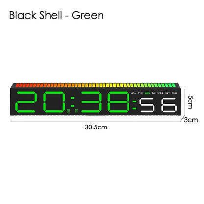 LED-skrivebordsvækkeur med Rytmelys