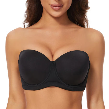 Plus Size Stropløs Push-Up BH til Stor Barm