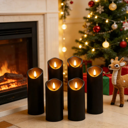 Sæt med 5 Flammefri LED-Lys med Realistiske Flammer